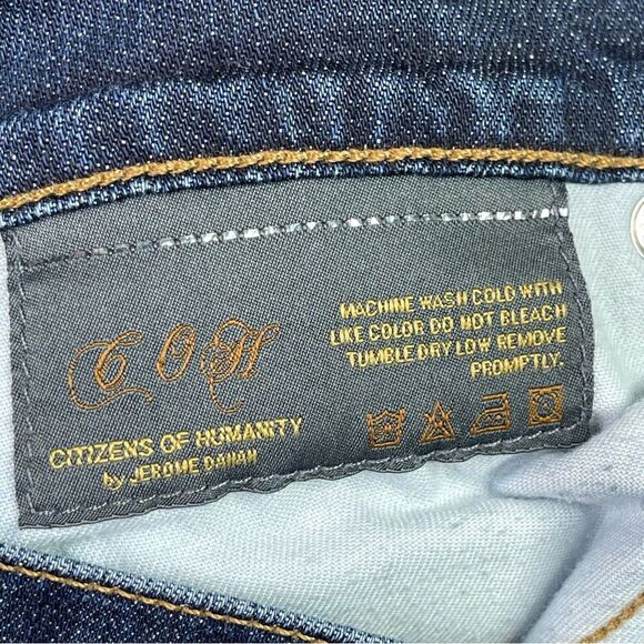 Citizens of Humanity Amber Jeans Women’s 26 Blue Bootcut Low Rise Dark Denim - Picture 10 of 15